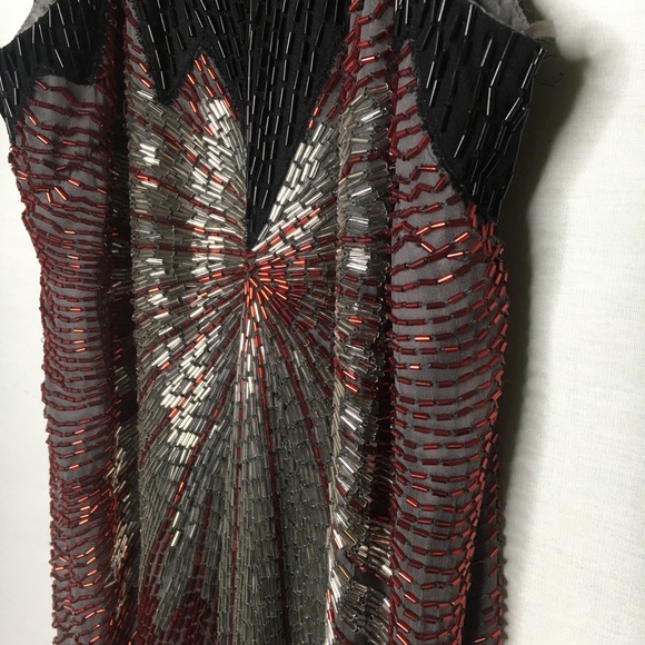 Parker Poinsettia Beaded Dress - Picture 2 of 7